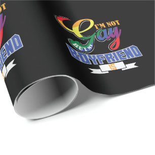 Papier Cadeau "Je ne suis pas gay, mais mon ami"