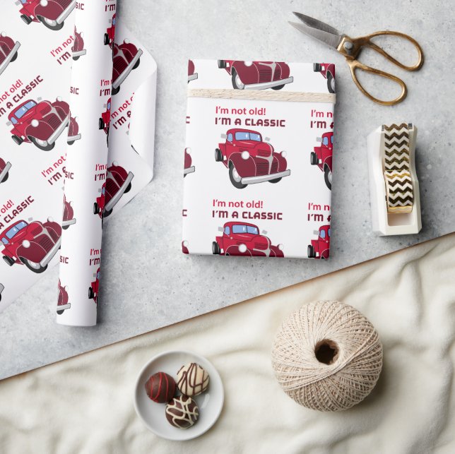 Papier Cadeau Je ne suis pas vieille (Artisanat)
