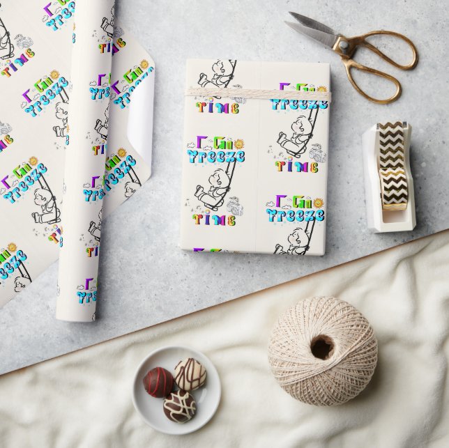 Papier Cadeau Je peux geler le temps (Artisanat)