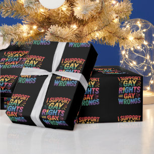 Papier Cadeau Je soutiens les droits gays et les torts gays alli