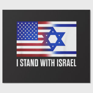 Papier Cadeau Je suis avec Israël Patriotique