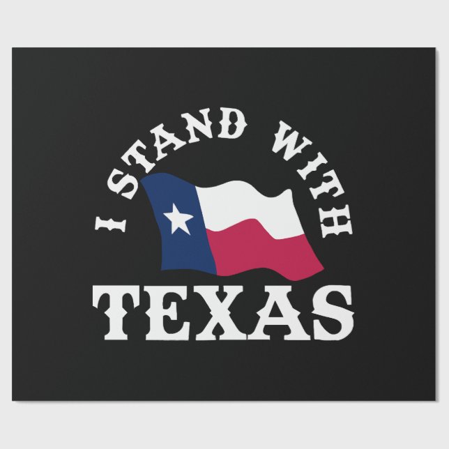 Papier Cadeau Je suis avec le Texas (Plat)