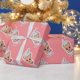 Papier Cadeau Je suis Frappe-tastic Frappe à la crème fouettée