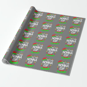 Papier Cadeau Je suis La Nonna Elf Chemise de Noël Famille Elf C