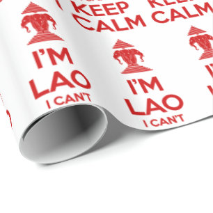 Papier Cadeau Je suis Lao je ne peux pas garder le calme