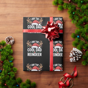 Papier Cadeau Je Suis Le Père Renne Noël Chapeau de Père Noël Lu