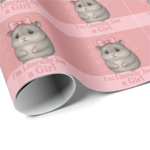 Papier Cadeau Je suis littéralement juste une fille triste hamst