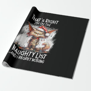 Papier Cadeau Je suis sur la liste des vilains et je regrette