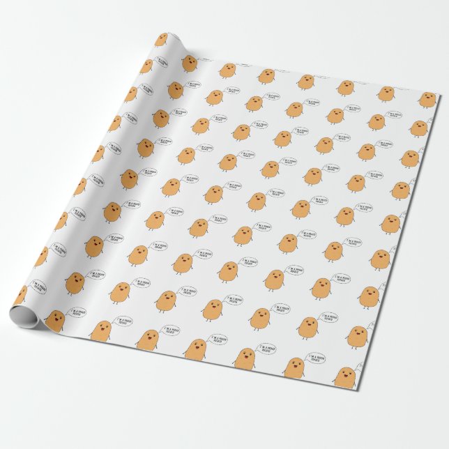 Papier Cadeau Je suis une fière pomme de terre (Déroulé)