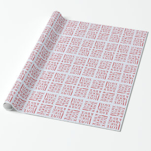 Papier Cadeau Je t'aime à la lune et au dos