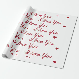 Papier Cadeau Je T'Aime Envelopper Du Papier