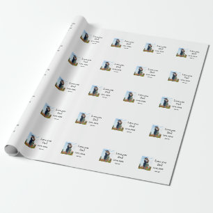 Papier Cadeau Je t'aime papa fête des pères élégant ajouter du t