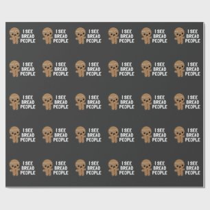 Papier Cadeau Je Vois Les Pains Drôle Gingerpain De Noël