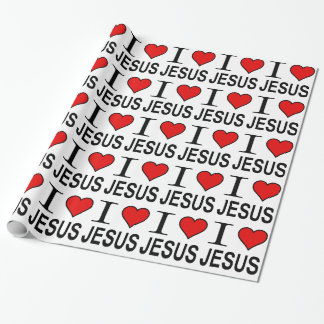 Papier Cadeau Jésus Don J'aime Jésus