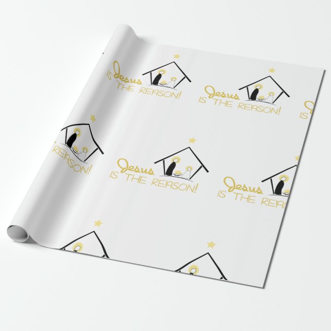 Papier Cadeau Jésus Est La Raison (Déroulé)