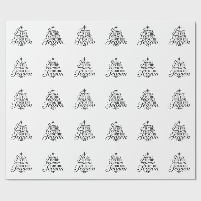 Papier Cadeau Jésus Est La Raison Pour La Saison Noël (Plat)