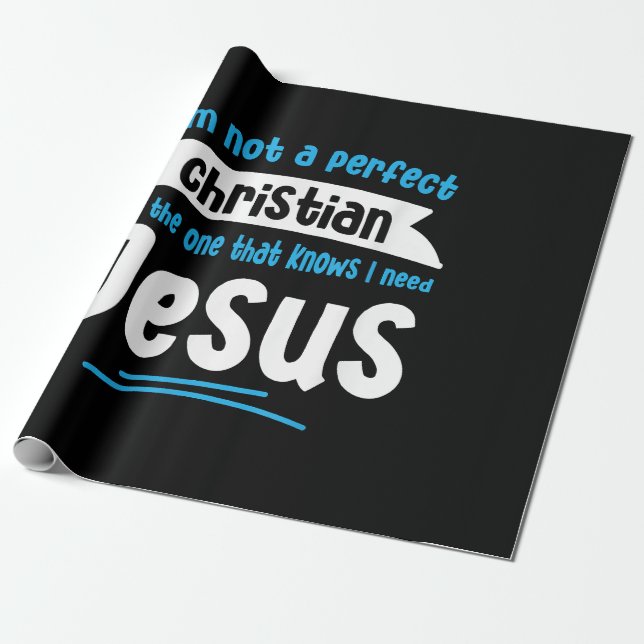 Papier Cadeau Jésus Hommes Femmes Enfants Amusants Christian Bib (Déroulé)