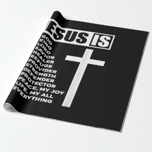 Papier Cadeau Jésus Love   Jesus Is My God My King My Everything