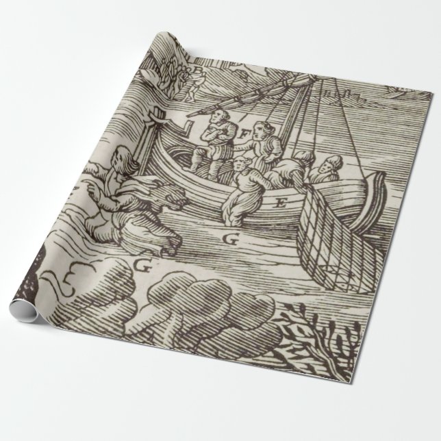Papier Cadeau Jésus marchant sur l'eau (Déroulé)