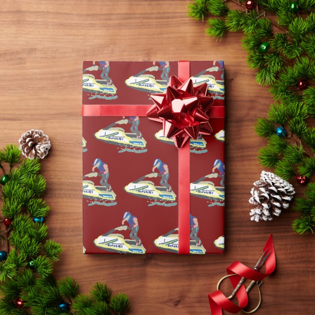 Papier Cadeau Jet Ski SuperJet debout (Cadeau de vacances)