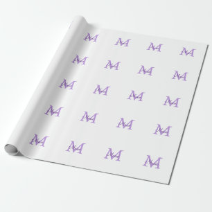 Papier Cadeau jeté simple minimal ajouter nom monogramme rose ro