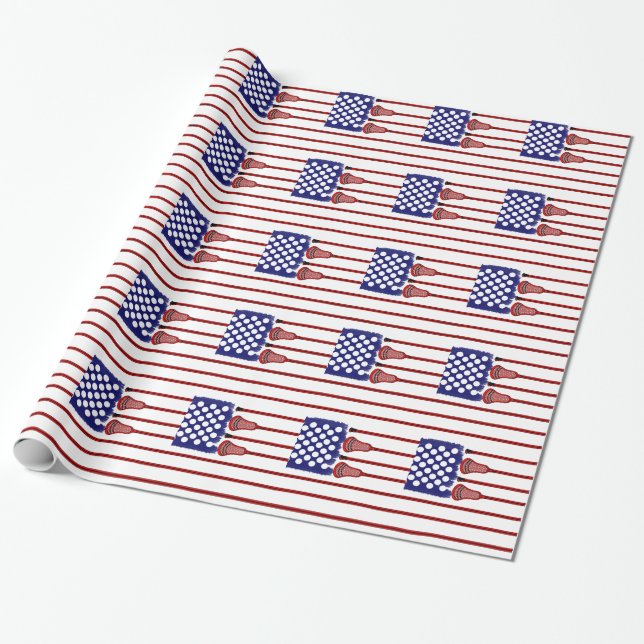 Papier Cadeau Jeu des Amériques de lacrosse (Déroulé)