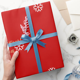 Papier Cadeau Jeu d'or Faux personnalisé Noël Flèches rouges