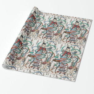 PAPIER CADEAU JEUNE FILLE, COLORÉE DES ESCALIERS DE RIBBON, ANNI