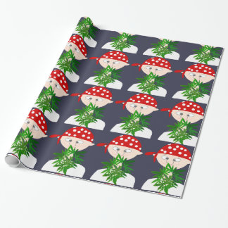 Papier Cadeau Jeune homme avec bouquet de mauvaises herbes Perso
