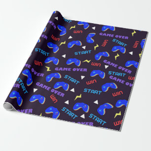 Papier Cadeau Jeux vidéo Pattern Game Lover