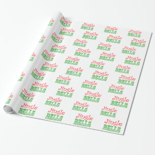 Papier Cadeau Jingle Bells Red Green Noël Noël
