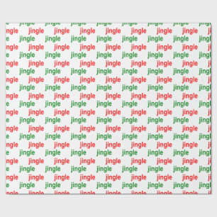 Papier Cadeau Jingle Jingle Rouge Vert Blanc Noël