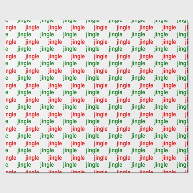 Papier Cadeau Jingle Jingle Rouge Vert Blanc Noël (Couture)