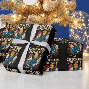 Papier Cadeau Jockey de poulet Trump Mème amusant