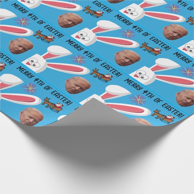PAPIER CADEAU JOE BIDEN 4 TH EASTER CHRISTMAS FUNNY (Coin)