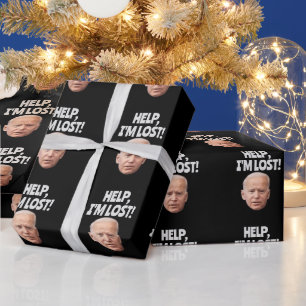 PAPIER CADEAU JOE BIDEN CONFUSED CHRISTMAS WRAPPER PAPIER