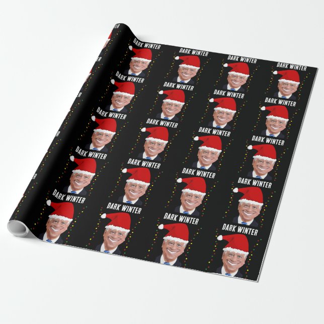 PAPIER CADEAU JOE BIDEN DARK HIVER FUNNY NOËL (Déroulé)