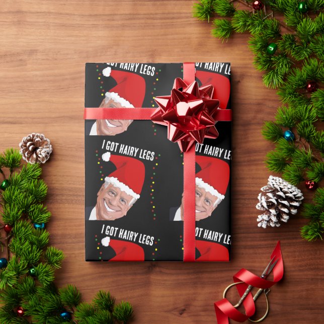 PAPIER CADEAU JOE BIDEN DRÔLE DE NOËL  (Cadeau de vacances)