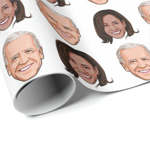 Papier Cadeau Joe Biden et Kamala Harris