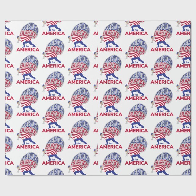 Papier Cadeau Joe Biden Fardeau pour l'Amérique (Couture)