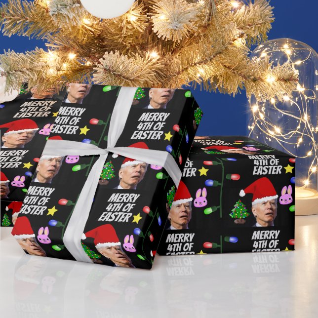 PAPIER CADEAU JOE BIDEN MERRY 4E DE NOËL DE PÂQUES (Vacances)