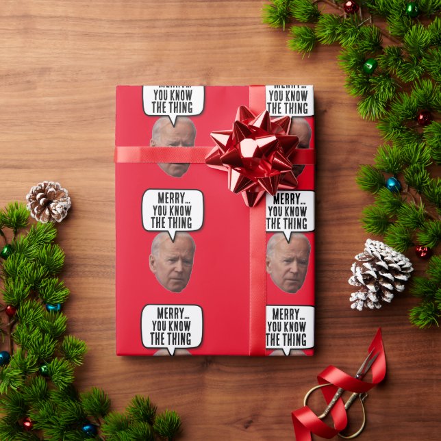 PAPIER CADEAU JOE BIDEN NOËL VOUS CONNAISSEZ LA CHOSE (Cadeau de vacances)