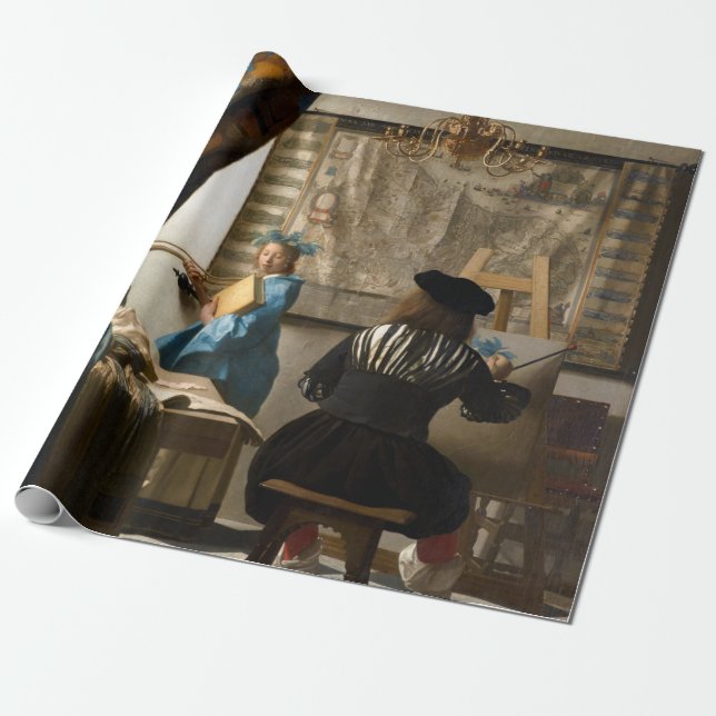 Papier Cadeau Johannes Vermeer - L'Allégorie de la Peinture (Déroulé)