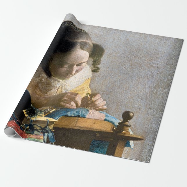 Papier Cadeau Johannes Vermeer - Le Lacemaker (Déroulé)