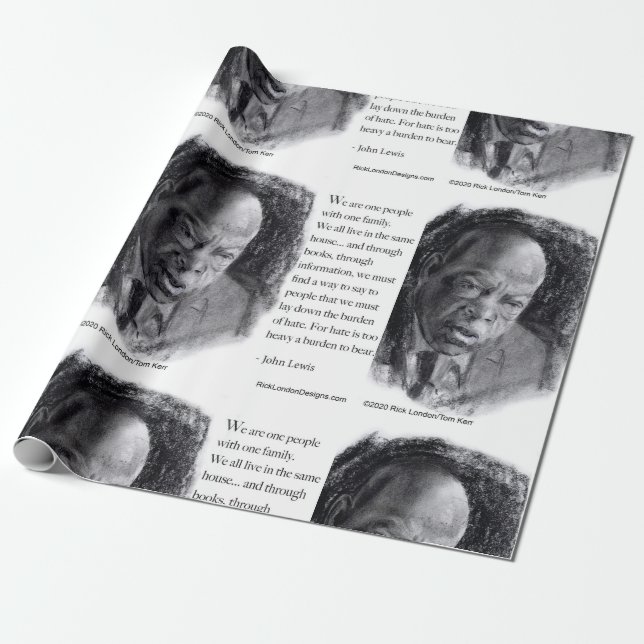 Papier Cadeau John Lewis & Citation Portrait Belle  (Déroulé)