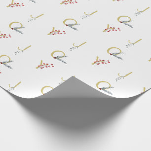 Papier Cadeau Joie Botanique Vacances Or Rustique Minimaliste Fê