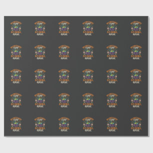 Papier Cadeau Joie de la fête de la sorcière d'Halloween