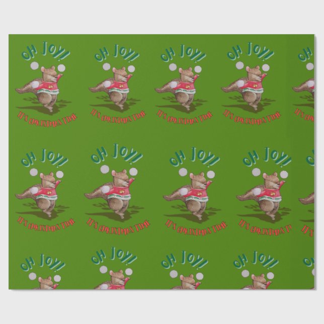 Papier cadeau Joie de Noël (Plat)