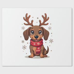Papier Cadeau Joie d'hiver de teckel