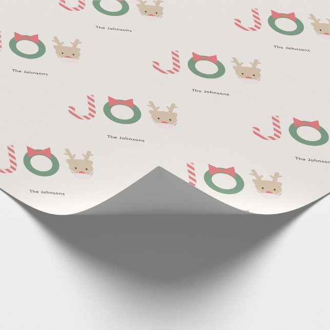 Papier Cadeau Joie Reindeer avec crème Masque Noël (Coin)